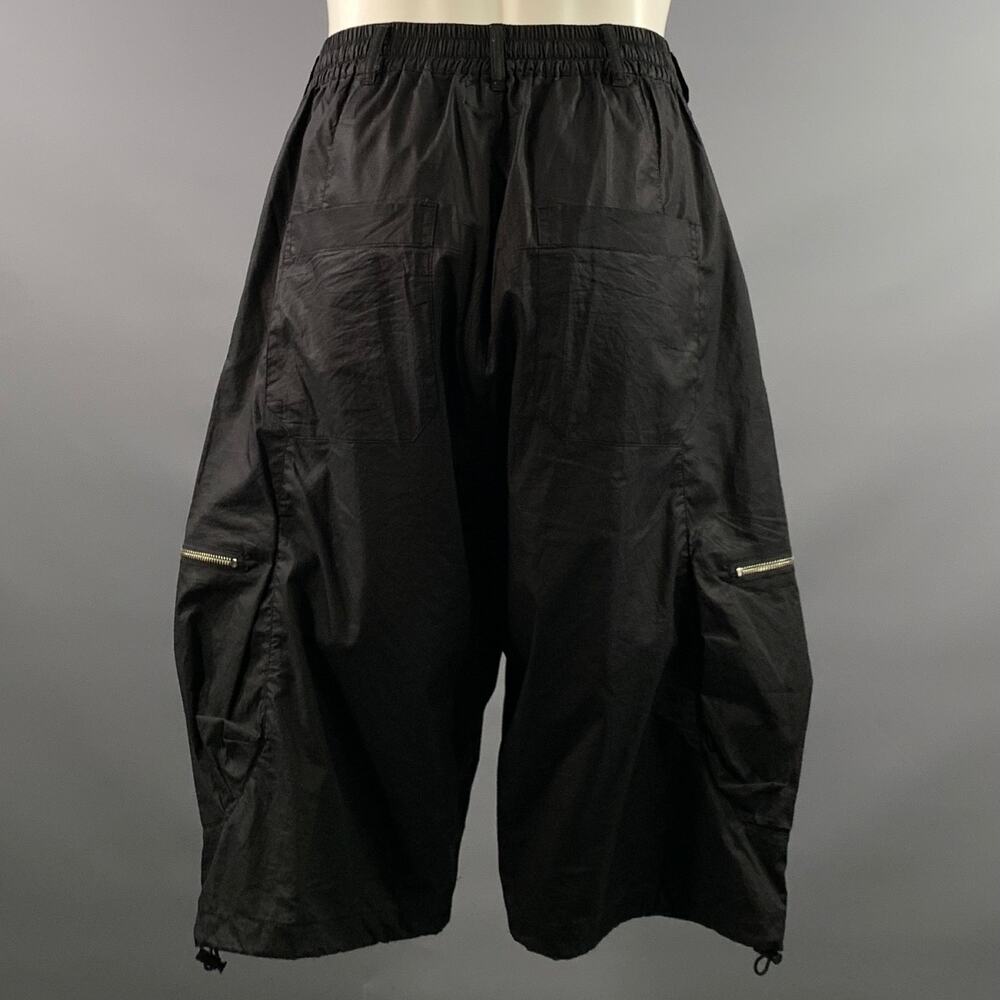 DANKE SCHON Size M Black Solid Cotton Baggy Shorts - Picture 2 of 3